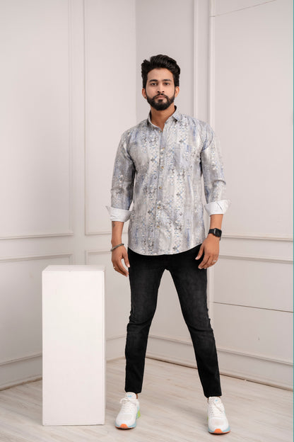 Lycra Digital Print Casual Shirt's